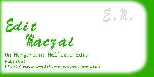 edit maczai business card